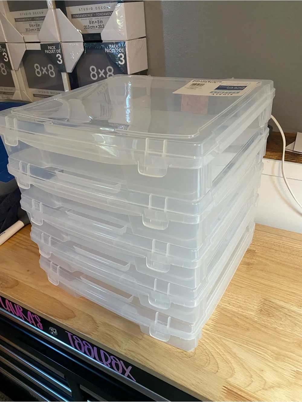 Simply Tidy Clear Stackable Plastic Storage - Translucent Organizer Set of 5
